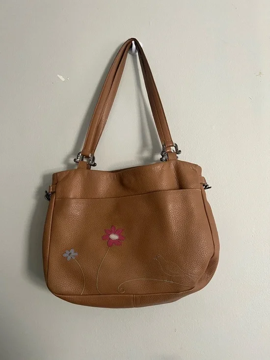 Brighton Casablanca Volare in Floral tan shoulder purse - Picture 5 of 8